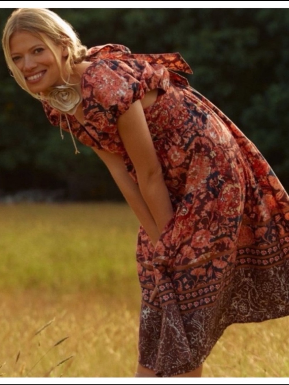 NWT Anthropologie Printed Floral Summer Babydoll  Dress, size 8 - Picture 3 of 16
